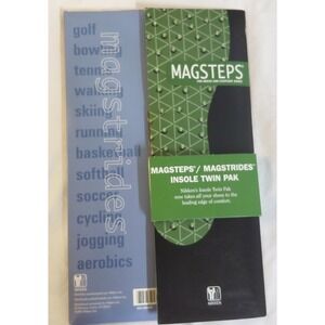 Vintage Nikken Magsteps & Magstrides Insole Twin Pak Medium Uncut #4125 NEW